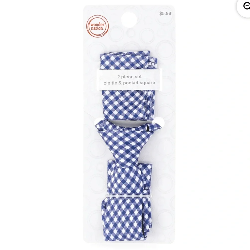 NWT 2 Piece Tie and Pocket Square Set for Boys from Wonder Nation